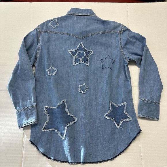 Women's Wrangler Lainey Wilson Starry Western Snap Long Sleeve Button Up Shirt S - Picture 5 of 8